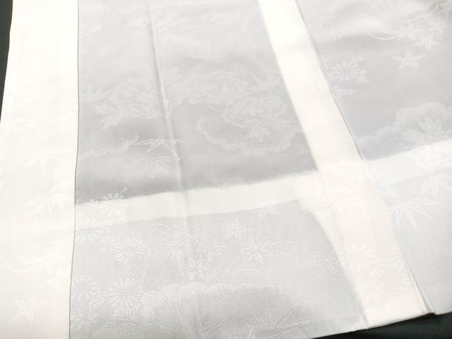 平和屋着物■長襦袢 無双仕立て 雲取り草花地紋 正絹 逸品 CABF5179xe