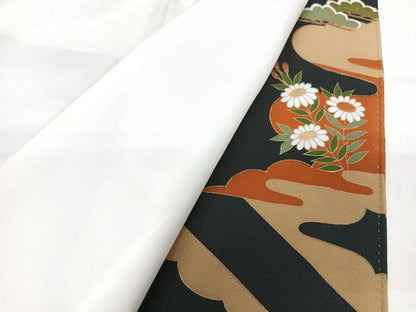 平和屋着物■豪華黒留袖　御所車吉祥花文　金彩　正絹　逸品　CABF5187xe
