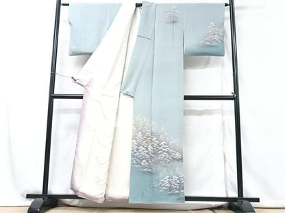 平和屋着物■訪問着　樹林文　暈し染め　正絹　逸品　CABF5192xe