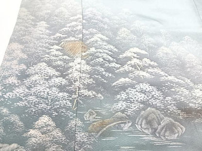 平和屋着物■訪問着　樹林文　暈し染め　正絹　逸品　CABF5192xe