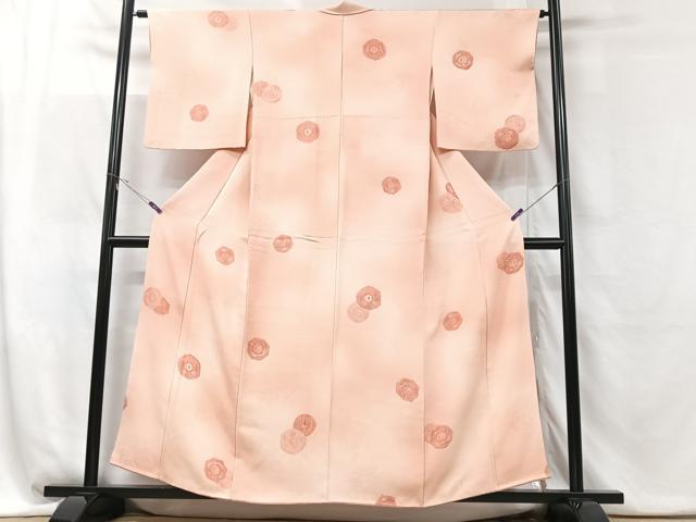 平和屋着物■上質な小紋　地紋起こし　鏡裏花文　暈し染め　正絹　逸品　CABF5199xe