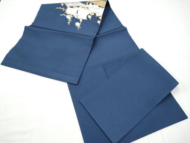 平和屋着物●塩瀬　つけ帯　船　金銀彩　正絹　逸品　CABF5202hy 平和屋着物○塩瀬 つけ帯 船 金銀彩 正絹 逸品 CABF5202hy