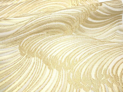 平和屋着物●西陣　川島織物　六通柄　本袋帯　立波文　金糸　正絹　逸品　CABF5222hy