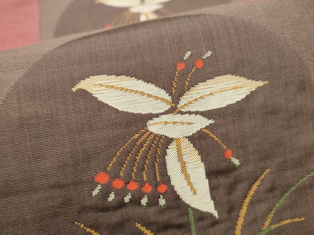 平和屋着物●六通柄袋帯　花丸文　正絹　逸品　CABF5223hy