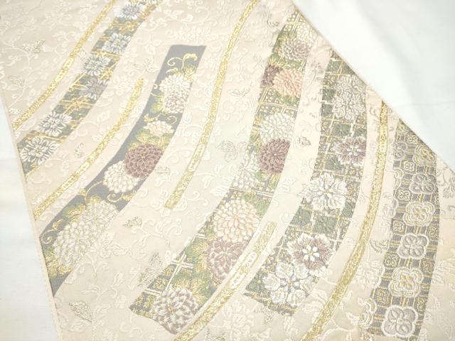平和屋着物●六通柄袋帯　唐織　京香　金銀糸　正絹　逸品　CABF5235hy