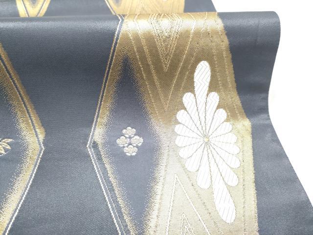 平和屋着物●六通柄袋帯　菱献上に小花　金銀糸　正絹　逸品　CABF5238hy
