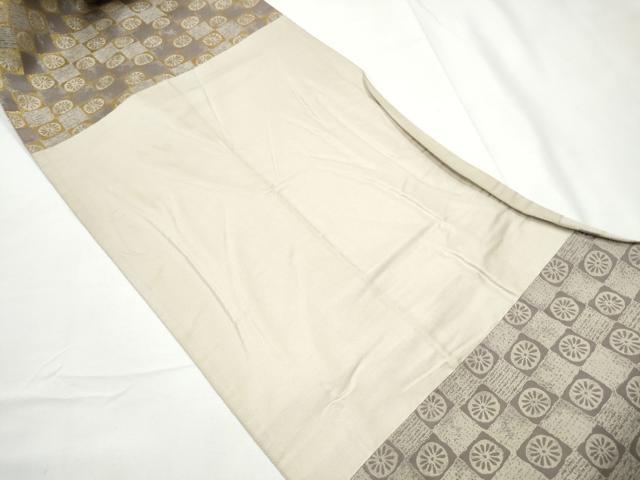 平和屋着物●「美しいキモノ」お馴染みのメーカー　となみ織物　六通柄袋帯　唐長　京からかみ　菊市松　金糸　正絹　逸品　CABF5243hy