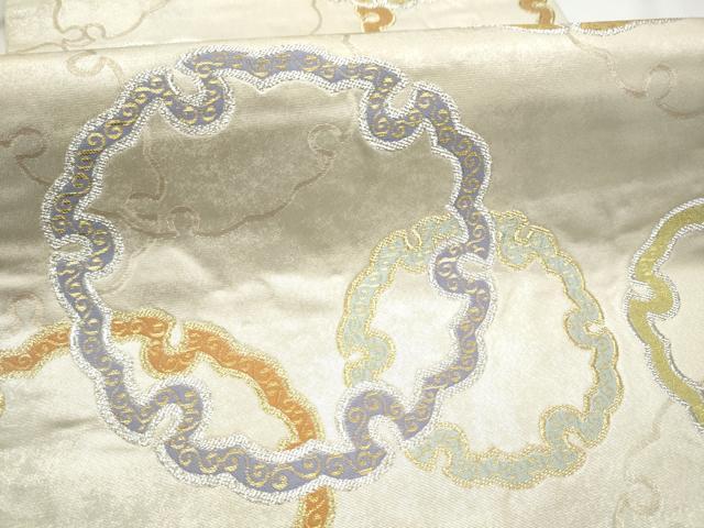 平和屋着物●ジャパンオートクチュール　渡辺雪三郎　六通柄袋帯　雪輪文　金銀糸　正絹　逸品　CABF5247hy
