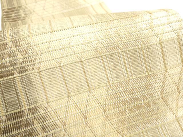 平和屋着物▽六通柄袋帯　スリーシーズン　春夏秋　組織　横段文　正絹　逸品　CABF5253hy