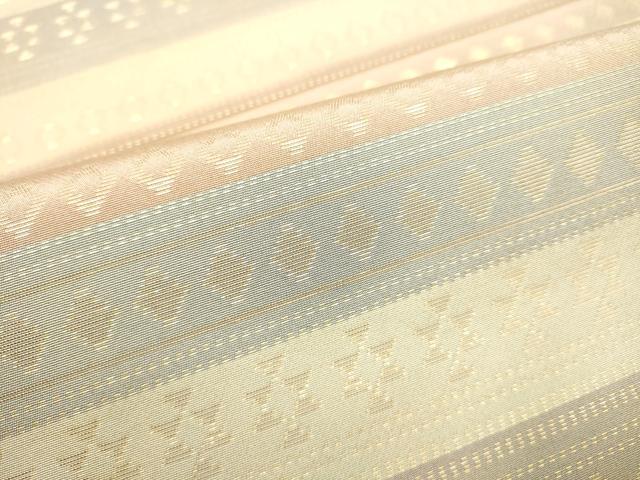 平和屋着物●織物一筋名門　織悦　全通柄　本袋帯　横段文　金糸　正絹　逸品　CABF5256hy