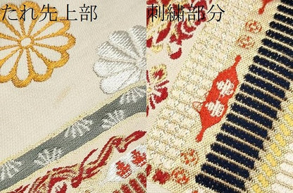 平和屋着物●六通柄　本袋帯　龍村平蔵柄　源氏鎧　金糸　正絹　逸品　CABF5261hy