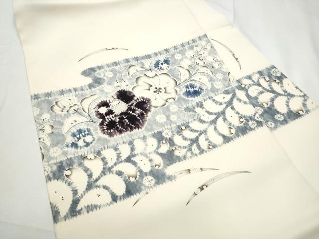 平和屋着物●染色作家　小倉淳史　塩瀬　九寸名古屋帯　絞り　辻が花　正絹　逸品　CABF5273hy 平和屋着物○染色作家 小倉淳史 塩瀬 九寸名古屋帯 絞り 辻が花 正絹