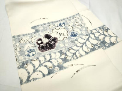 平和屋着物●染色作家　小倉淳史　塩瀬　九寸名古屋帯　絞り　辻が花　正絹　逸品　CABF5273hy