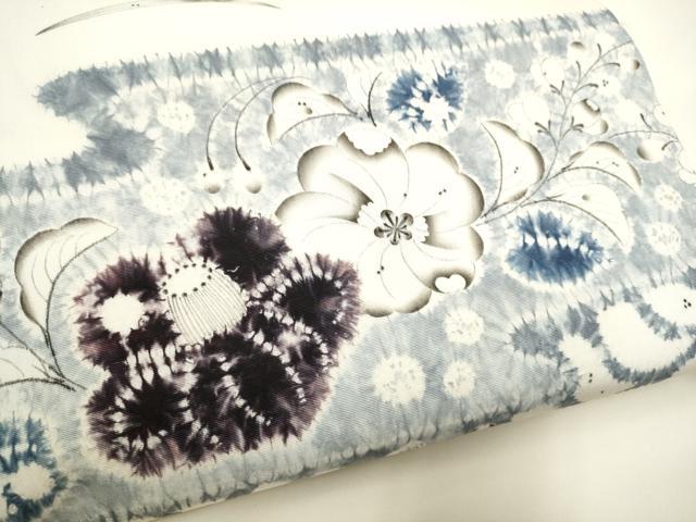 平和屋着物●染色作家　小倉淳史　塩瀬　九寸名古屋帯　絞り　辻が花　正絹　逸品　CABF5273hy