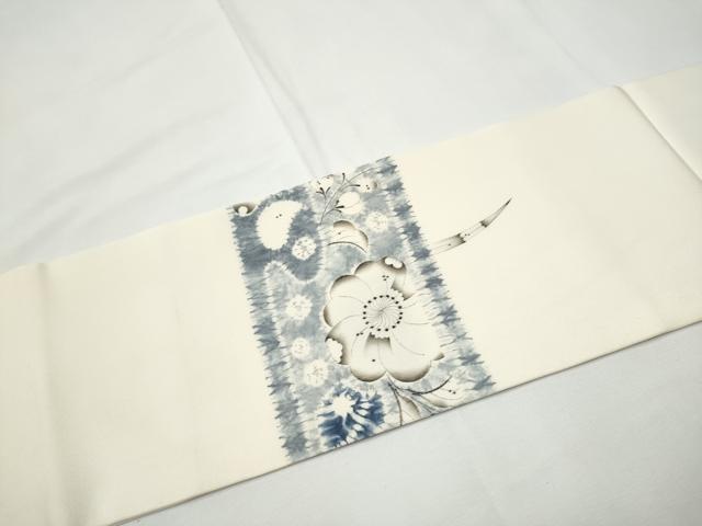 平和屋着物●染色作家　小倉淳史　塩瀬　九寸名古屋帯　絞り　辻が花　正絹　逸品　CABF5273hy
