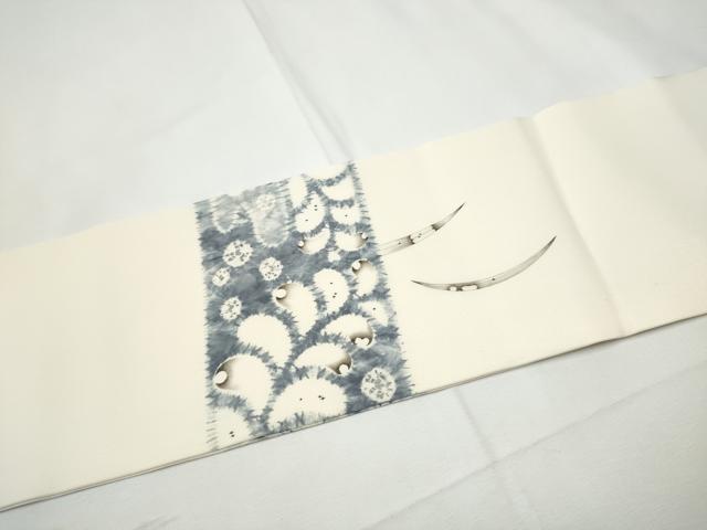 平和屋着物○染色作家 小倉淳史 塩瀬 九寸名古屋帯 絞り 辻が花 正絹