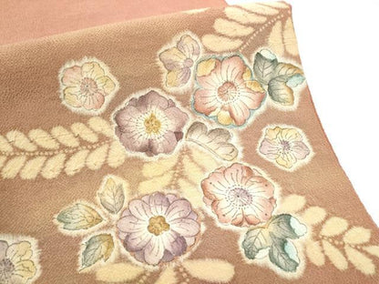 平和屋着物●九寸開き名古屋帯　絞り　辻が花　鬼しぼ縮緬　正絹　逸品　CABF5276hy