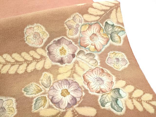 平和屋着物●九寸開き名古屋帯　絞り　辻が花　鬼しぼ縮緬　正絹　逸品　CABF5276hy