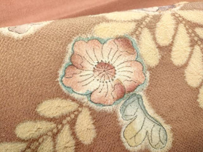 平和屋着物●九寸開き名古屋帯　絞り　辻が花　鬼しぼ縮緬　正絹　逸品　CABF5276hy