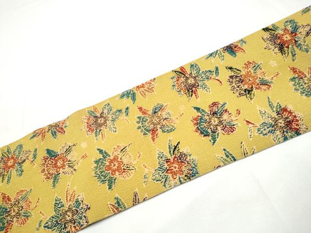 平和屋着物●全通柄　九寸名古屋帯　型染め　草花文　鬼しぼ縮緬　正絹　逸品　CABF5280hy 楽天市場】平和屋着物○全通柄九寸名古屋帯 型染め 草花文 鬼しぼ縮緬