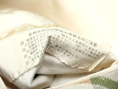 平和屋着物●西陣　川島織物　九寸名古屋帯　唐織　草花丸文　金糸　正絹　逸品　CABF5298hy