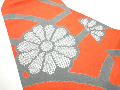 平和屋着物●九寸名古屋帯　絞り　菊　三越扱い　正絹　逸品　CABF5300hy