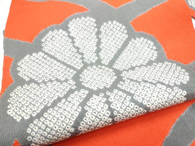 平和屋着物●九寸名古屋帯　絞り　菊　三越扱い　正絹　逸品　CABF5300hy