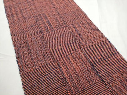 平和屋着物●八寸名古屋帯　紬地　市松霞文　正絹　逸品　CABF5303hy