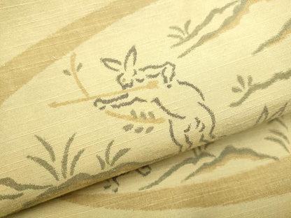 平和屋着物●つけ帯　紬地　鳥獣戯画　健勝苑扱い　正絹　逸品　CABF5304hy