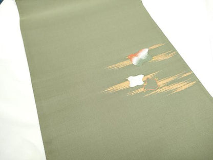 平和屋着物●太鼓柄袋帯　すくい織　千鳥文　金銀糸　正絹　逸品　CABF5314hy