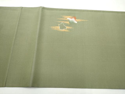 平和屋着物●太鼓柄袋帯　すくい織　千鳥文　金銀糸　正絹　逸品　CABF5314hy