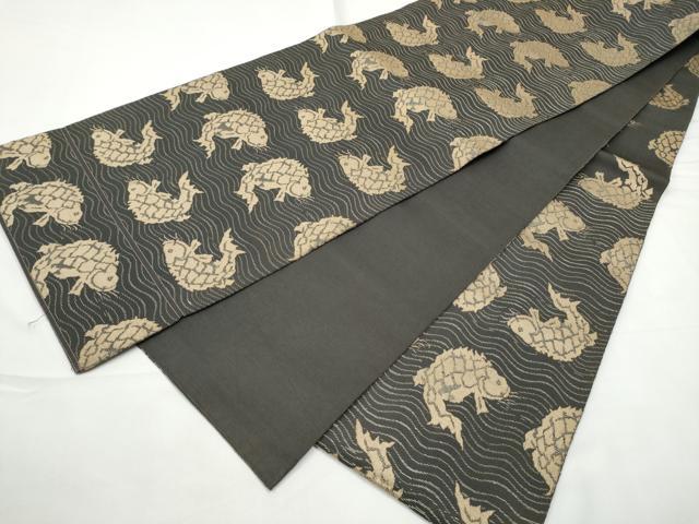 平和屋着物●全通柄　本袋帯　荒磯　正絹　逸品　CABF5320hy