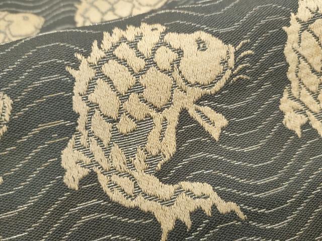平和屋着物●全通柄　本袋帯　荒磯　正絹　逸品　CABF5320hy