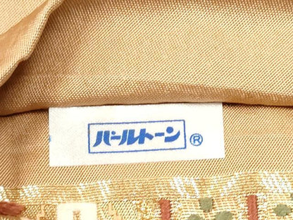 平和屋着物●六通柄袋帯　唐織　貝合わせ宝尽くし花文　金糸　正絹　逸品　CABF5324hy