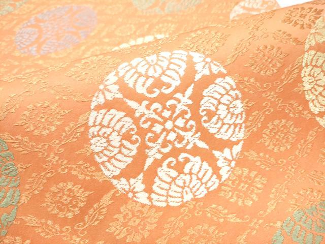 平和屋着物●西陣の名門　加納幸謹製　六通柄袋帯　唐織　花丸文　金糸　正絹　逸品　CABF5325hy
