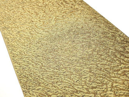 平和屋着物●全通柄袋帯　泥染め　霞文　金糸　正絹　逸品　CABF5329hy