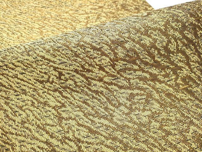 平和屋着物●全通柄袋帯　泥染め　霞文　金糸　正絹　逸品　CABF5329hy