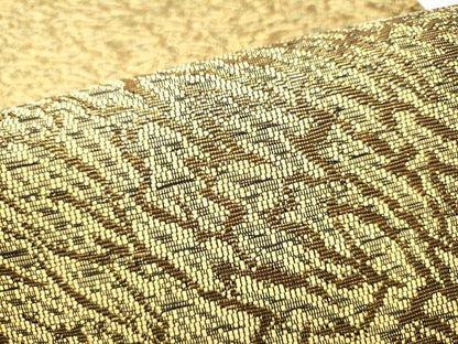 平和屋着物●全通柄袋帯　泥染め　霞文　金糸　正絹　逸品　CABF5329hy
