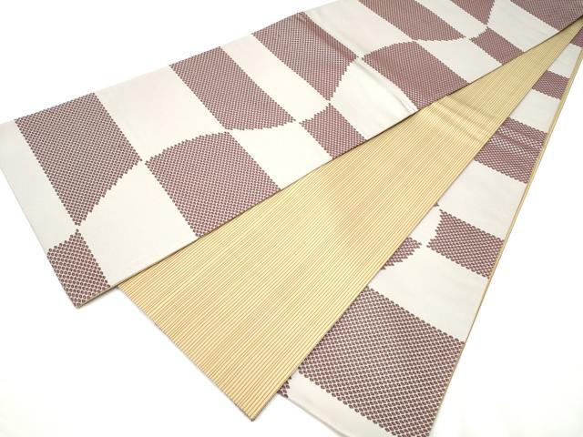 平和屋着物●六通柄袋帯　作家物　鹿の子文　正絹　逸品　CABF5331hy 平和屋着物○六通柄袋帯 鹿の子文 金糸 正絹 逸品 CAAZ6441dy 【公式通販】