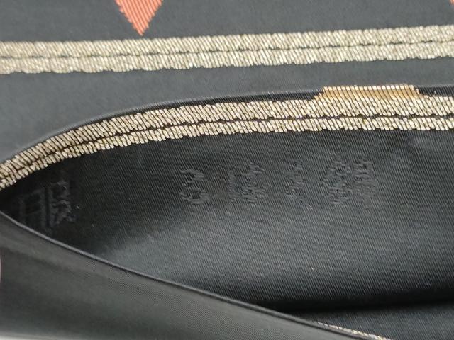 平和屋着物●西陣　服部織物謹製　六通柄袋帯　こはく錦　ハート　クローバー　スペード　ダイヤ　黒地　金銀糸　正絹　逸品　CABF5340hy