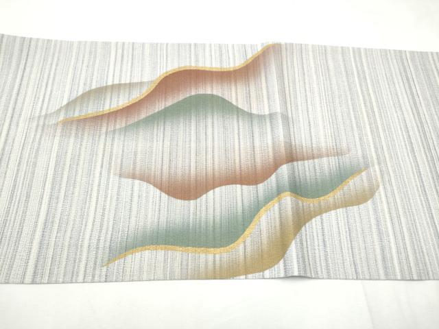 平和屋着物●本塩沢　太鼓柄袋帯　霞文　金彩　正絹　逸品　CABF5344hy