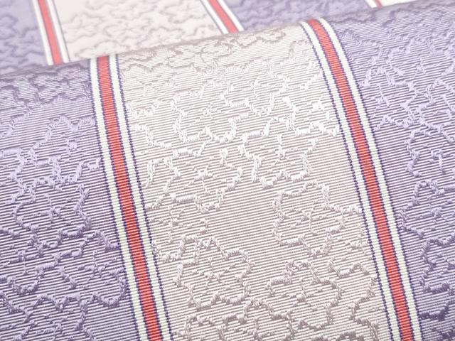 平和屋着物●本場筑前博多織　半幅帯　舞桜間道　正絹　逸品　CABF5357hy