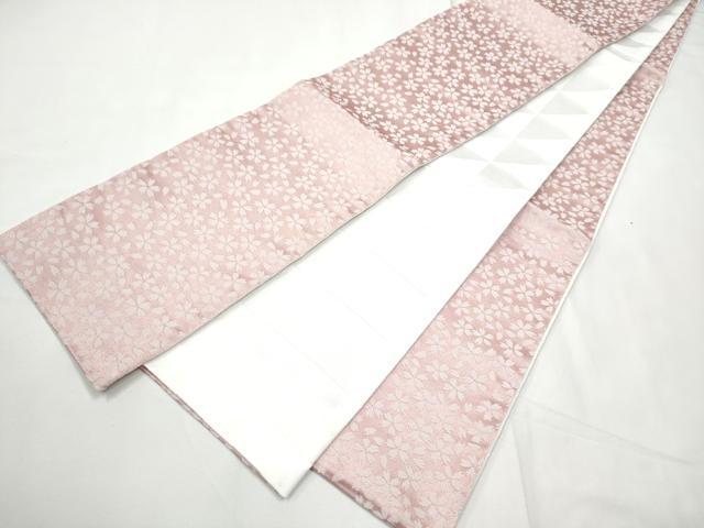 平和屋着物●撫松庵　両面　半幅帯　舞桜文　CABF5359hy
