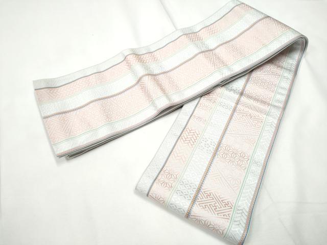 平和屋着物●本場筑前博多織　半幅帯　正絹　逸品　吉祥間道　CABF5362hy 平和屋着物○本場筑前博多織 半幅帯 正絹 逸品 吉祥間道 CABF5362hy