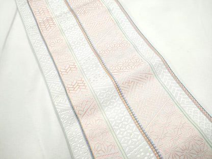 平和屋着物●本場筑前博多織　半幅帯　正絹　逸品　吉祥間道　CABF5362hy