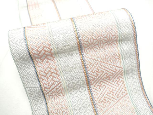 平和屋着物●本場筑前博多織　半幅帯　正絹　逸品　吉祥間道　CABF5362hy