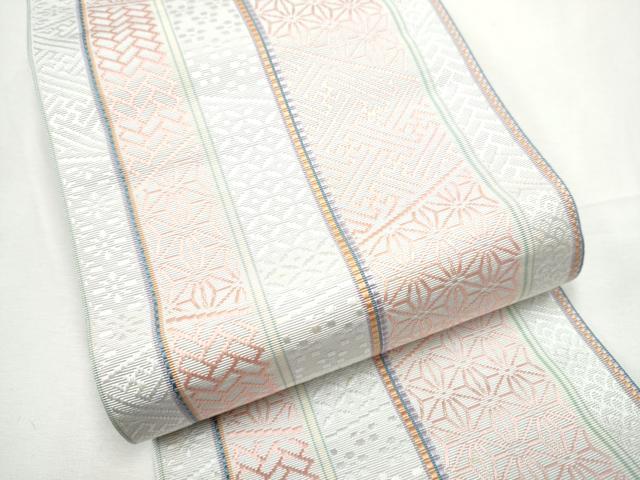 平和屋着物●本場筑前博多織　半幅帯　正絹　逸品　吉祥間道　CABF5362hy