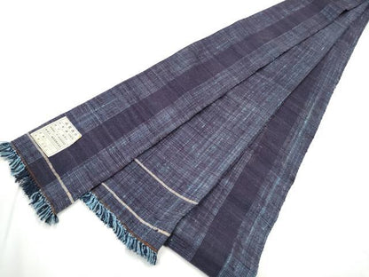 平和屋着物●男性　絲藝苑　上島洋山　角帯　霞文　証紙付き　正絹　逸品　CABF5366hy