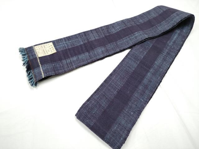 平和屋着物●男性　絲藝苑　上島洋山　角帯　霞文　証紙付き　正絹　逸品　CABF5366hy
