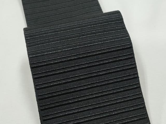 平和屋着物●男性　角帯　横段文　色無地　黒色　CABF5369hy 平和屋着物○男性 角帯 横段文 色無地 黒色 CABF5369hy